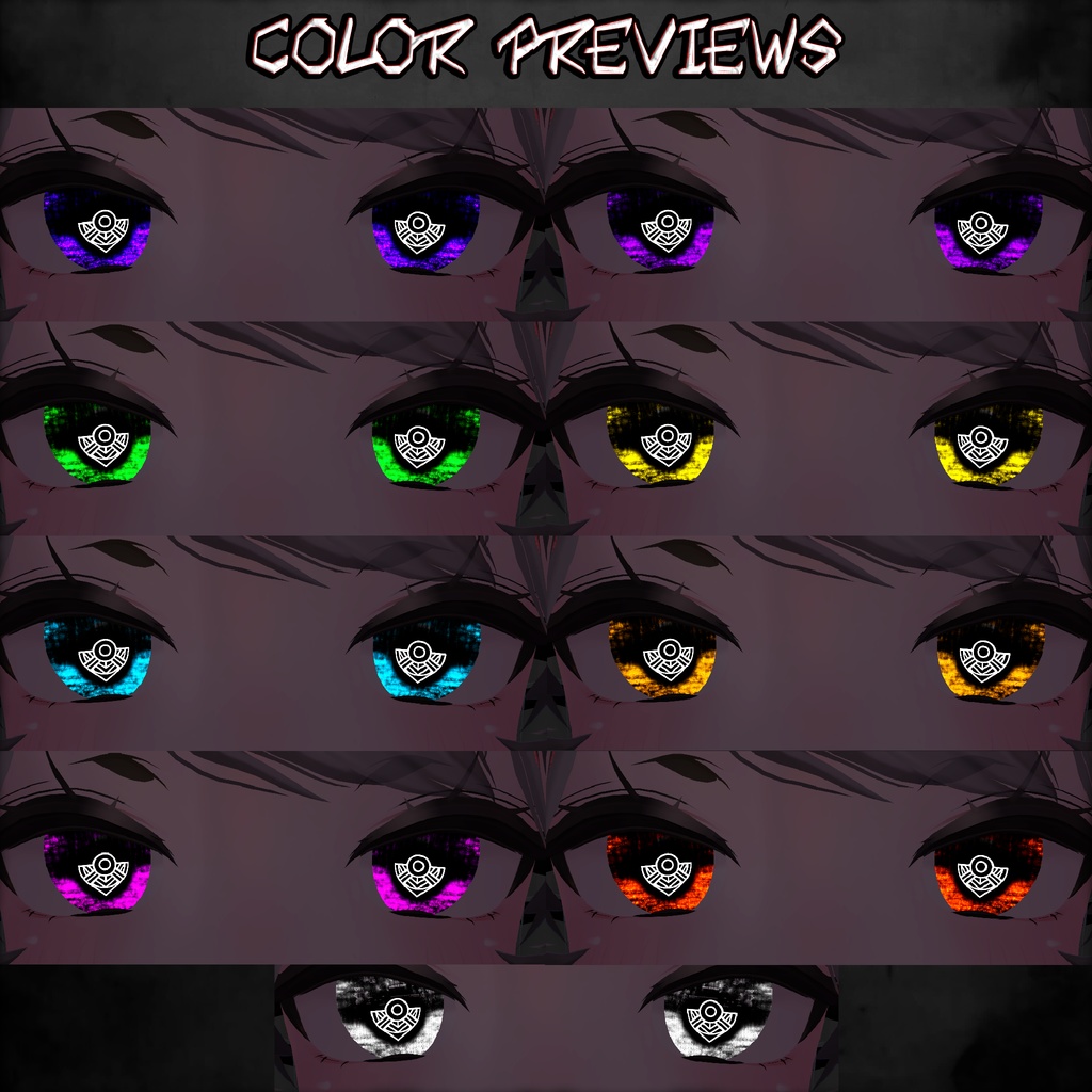 Bloodlink Vision ♥ VRChat 瞳テクスチャ ♥ 15 アバター対応 ♥ Eye Texture