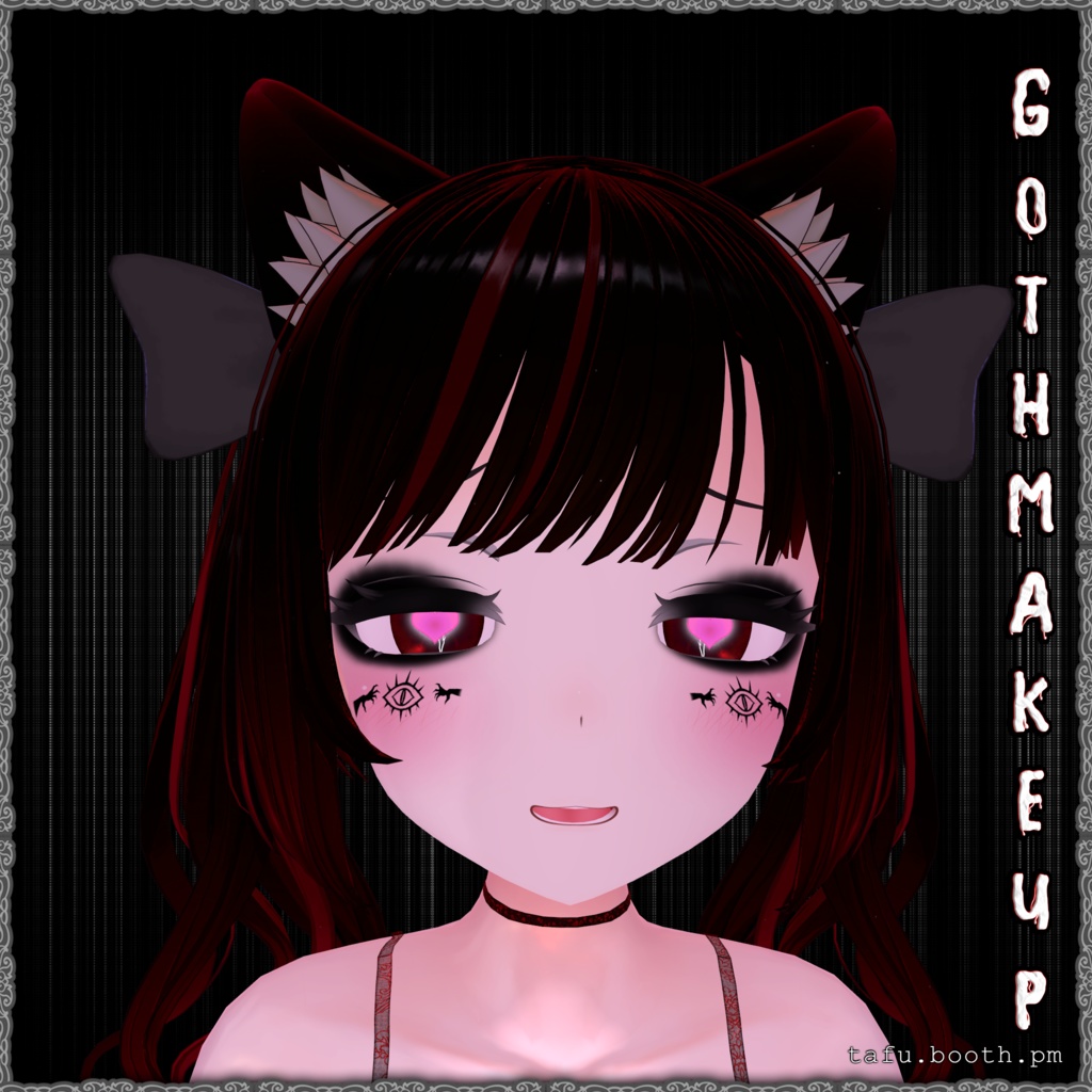 Goth Horror Makeup Textures ♥ 7アバター対応 ♥ VRChat メイクテクスチャ ♥