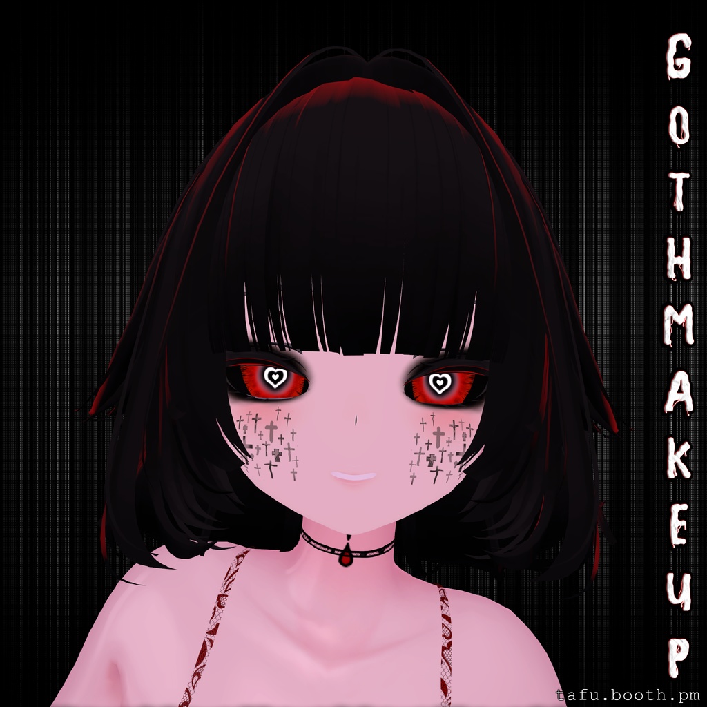 Goth Makeup Textures ♥ 7アバター対応 ♥ VRChat メイクテクスチャ ♥