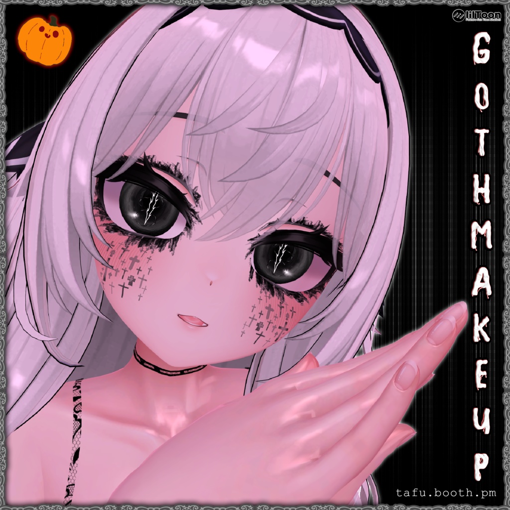 Goth Horror Makeup Textures ♥ 7アバター対応 ♥ VRChat メイクテクスチャ ♥