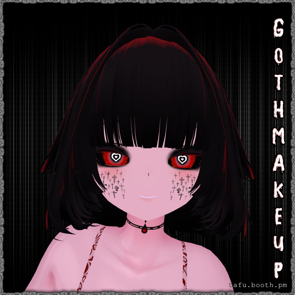 Goth Horror Makeup Textures ♥ 7アバター対応 ♥ VRChat メイクテクスチャ ♥
