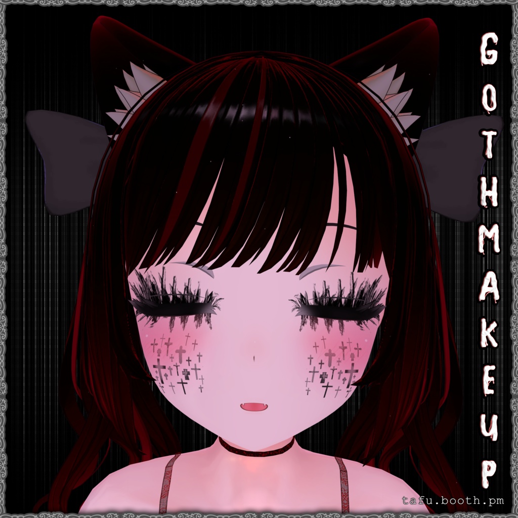 Goth Horror Makeup Textures ♥ 7アバター対応 ♥ VRChat メイクテクスチャ ♥