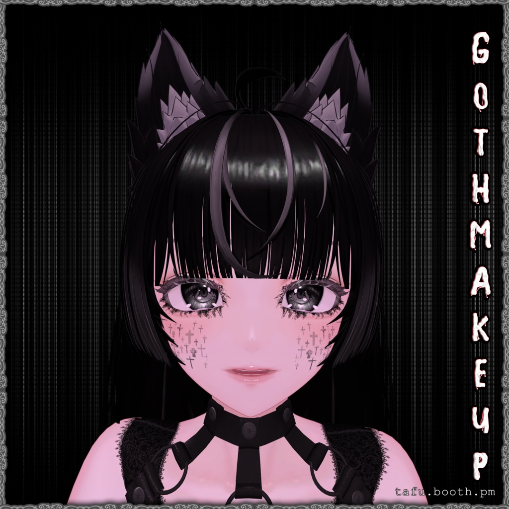 Goth Horror Makeup Textures ♥ 7アバター対応 ♥ VRChat メイクテクスチャ ♥