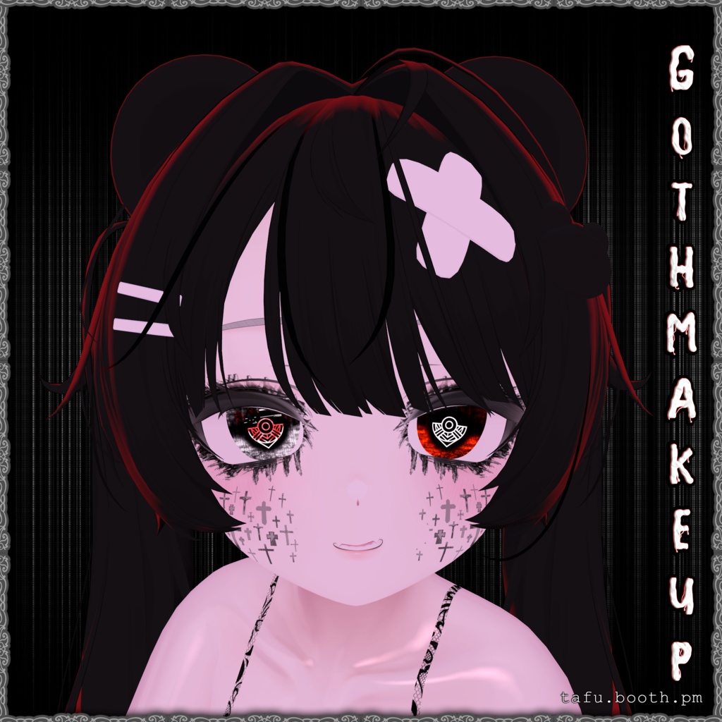 Goth Horror Makeup Textures ♥ 7アバター対応 ♥ VRChat メイクテクスチャ ♥