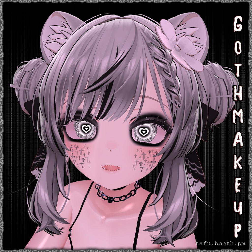 Goth Horror Makeup Textures ♥ 7アバター対応 ♥ VRChat メイクテクスチャ ♥