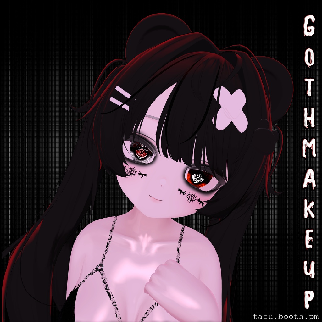 Goth Makeup Textures ♥ 7アバター対応 ♥ VRChat メイクテクスチャ ♥
