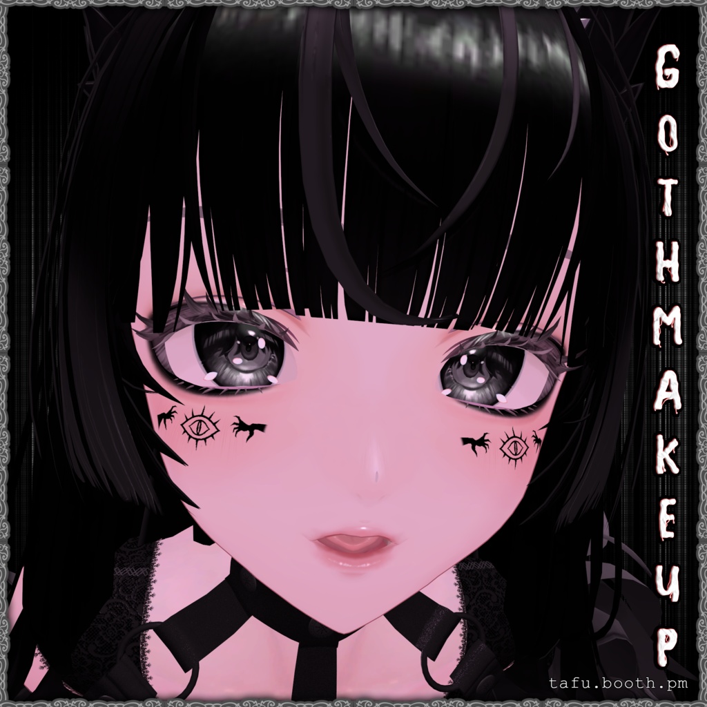 Goth Horror Makeup Textures ♥ 7アバター対応 ♥ VRChat メイクテクスチャ ♥