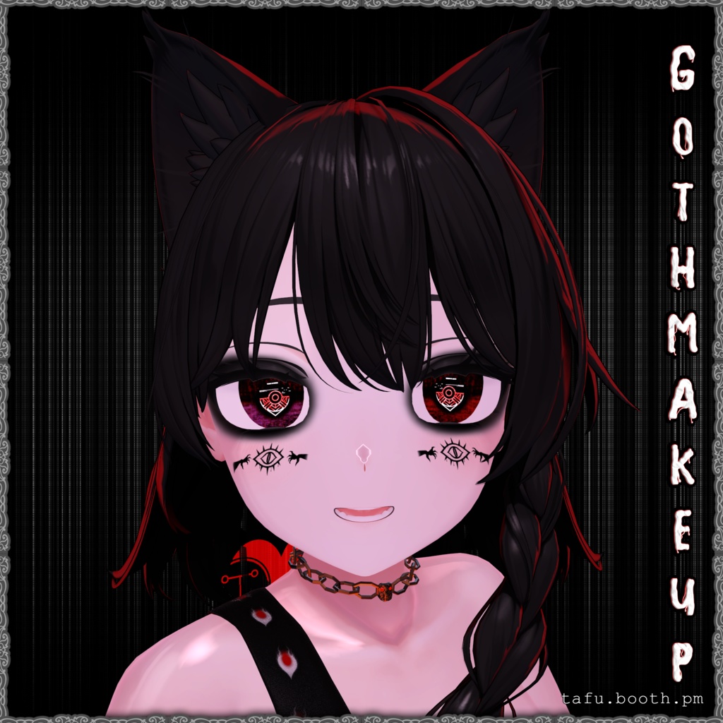 Goth Horror Makeup Textures ♥ 7アバター対応 ♥ VRChat メイクテクスチャ ♥