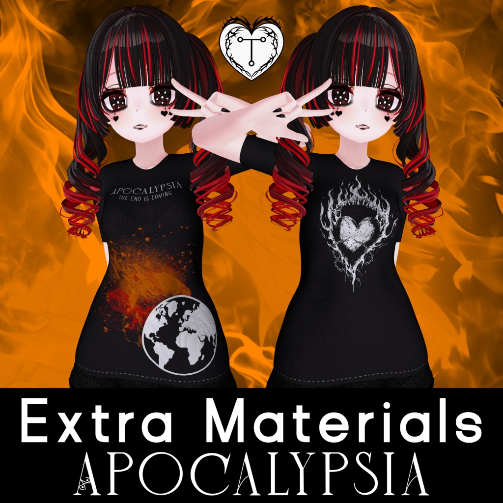 Apocalypsia T-Shirt Extra Materials 🖤 マテリアル 🖤 TafuStore 衣類 🖤 [VRChat]