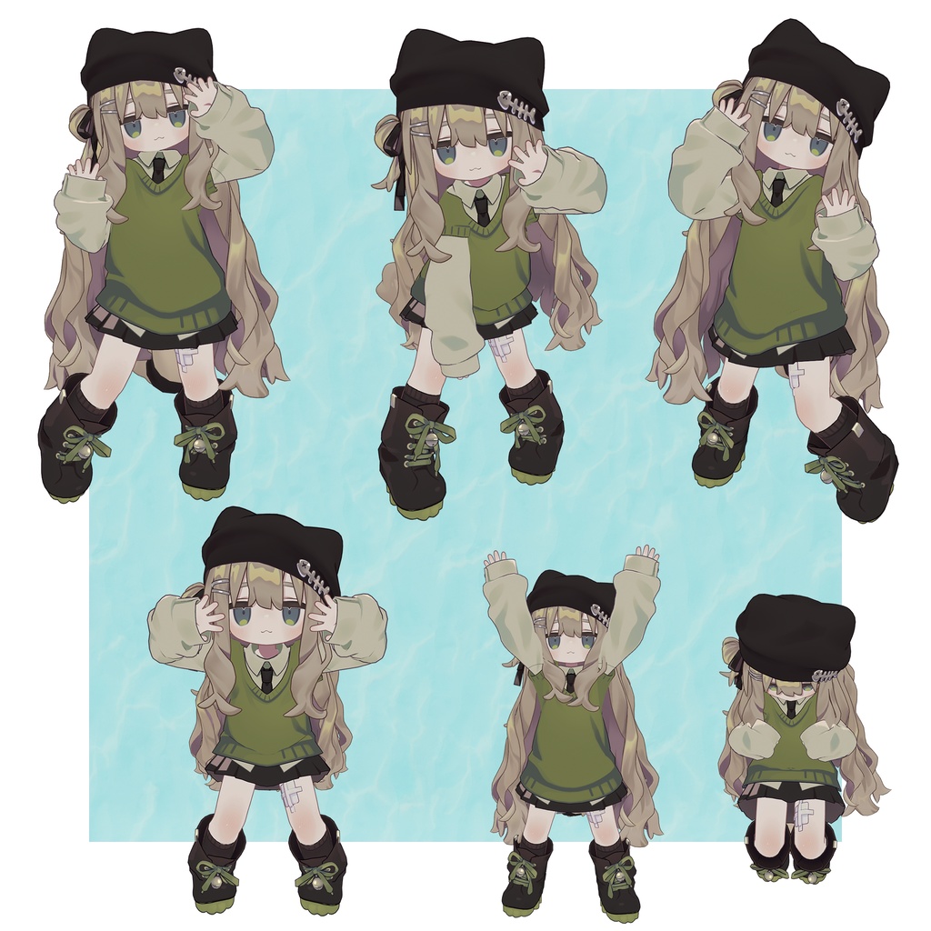 がおがおポーズアニメーション5種セット