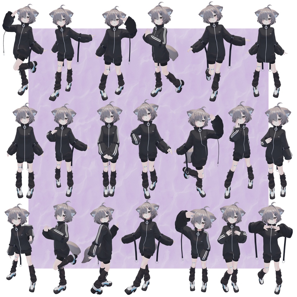 アイドリングポーズアニメーション20種セット