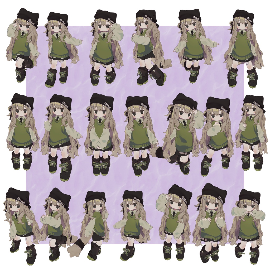 アイドリングポーズアニメーション20種セット