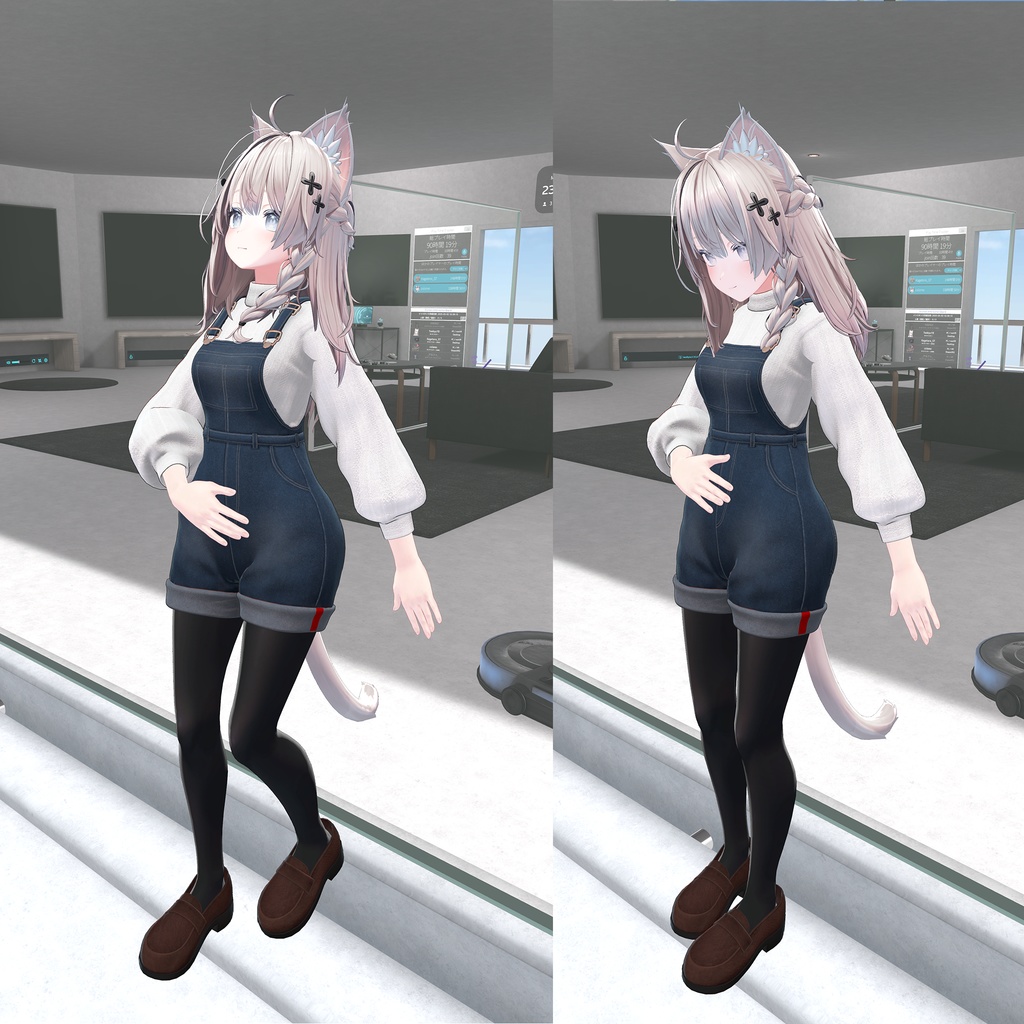 壁ポーズアニメーション