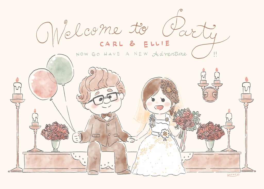 【結婚式】イラストオーダー ウェルカムボード for Wedding