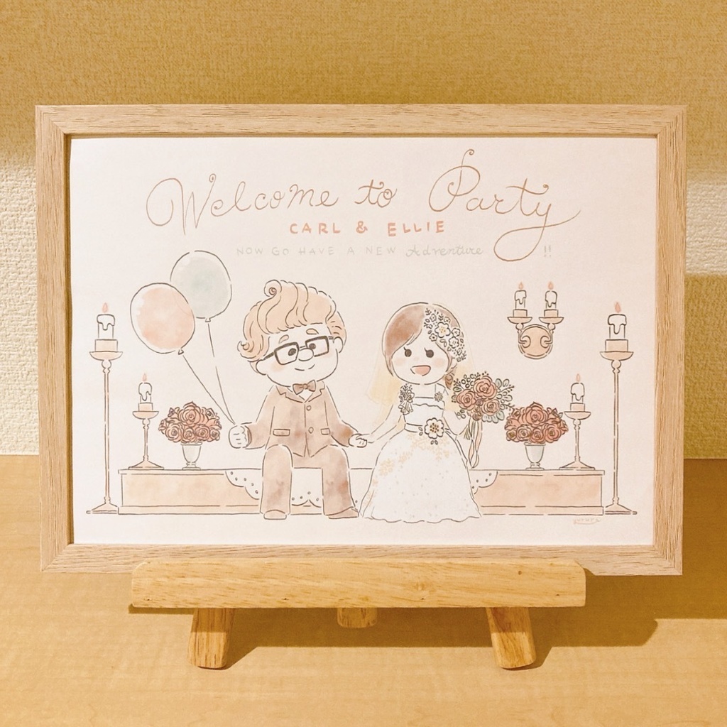 【結婚式】イラストオーダー ウェルカムボード for Wedding