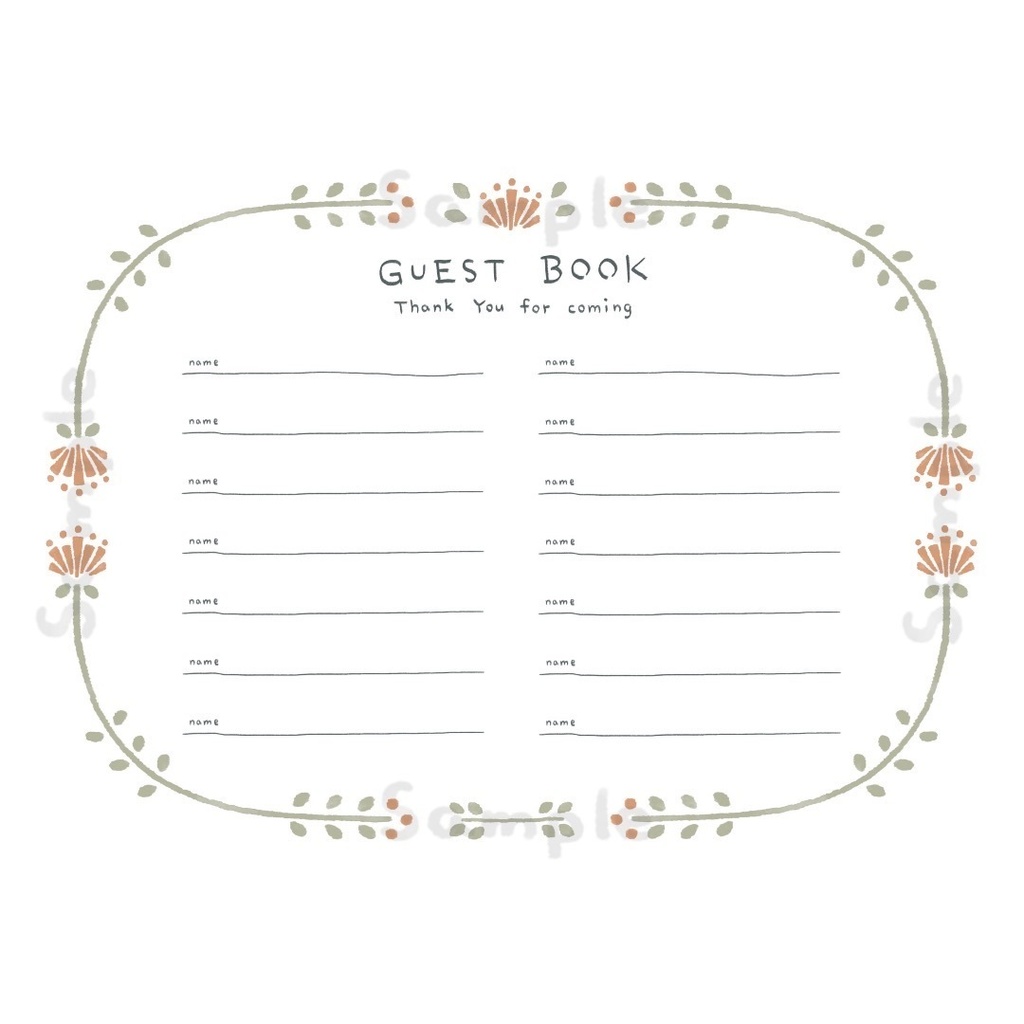 【結婚式】芳名帳データ