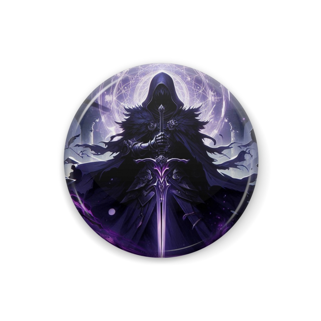 8ball.AI.art fantasy can badge #00006 隻腕の剣士