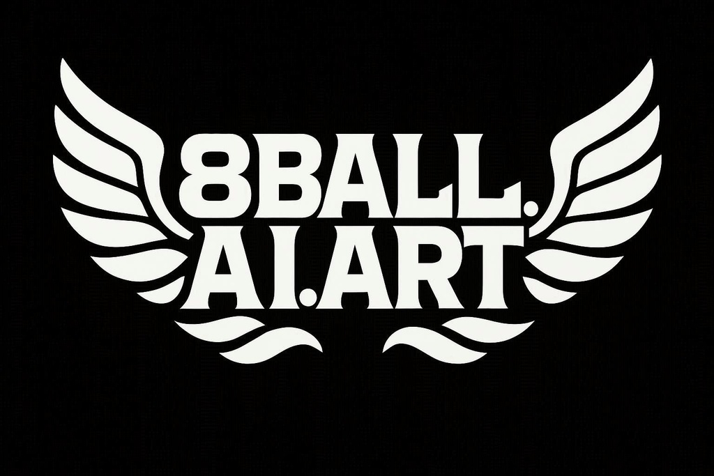 8ball.AI.art Tシャツ Black