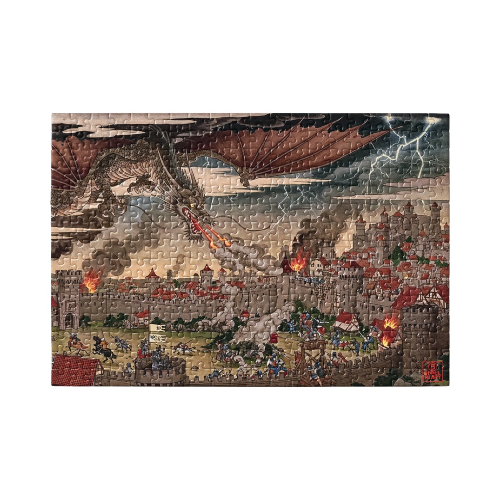 猛竜襲来絵巻 ジグソーパズル