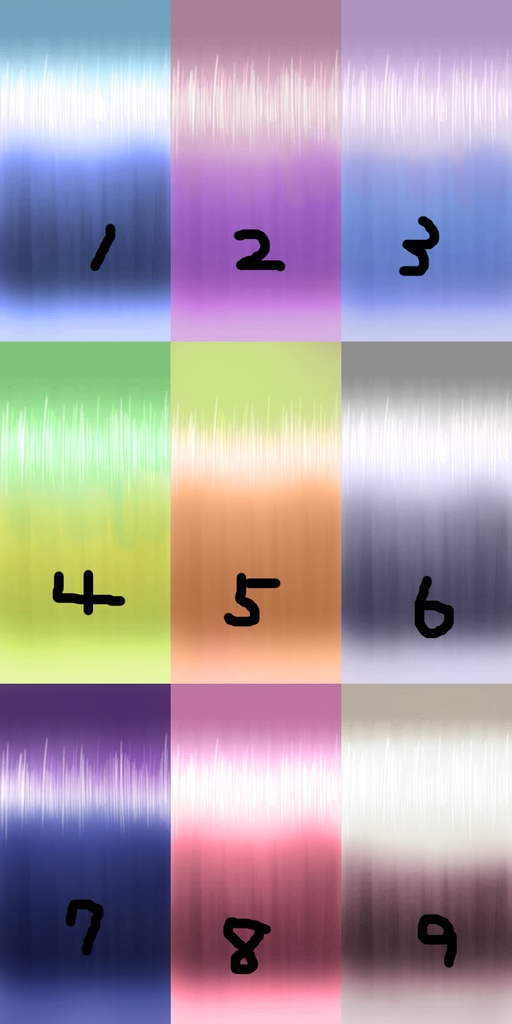 VRoidで使える髪色バイカラーヘア10種