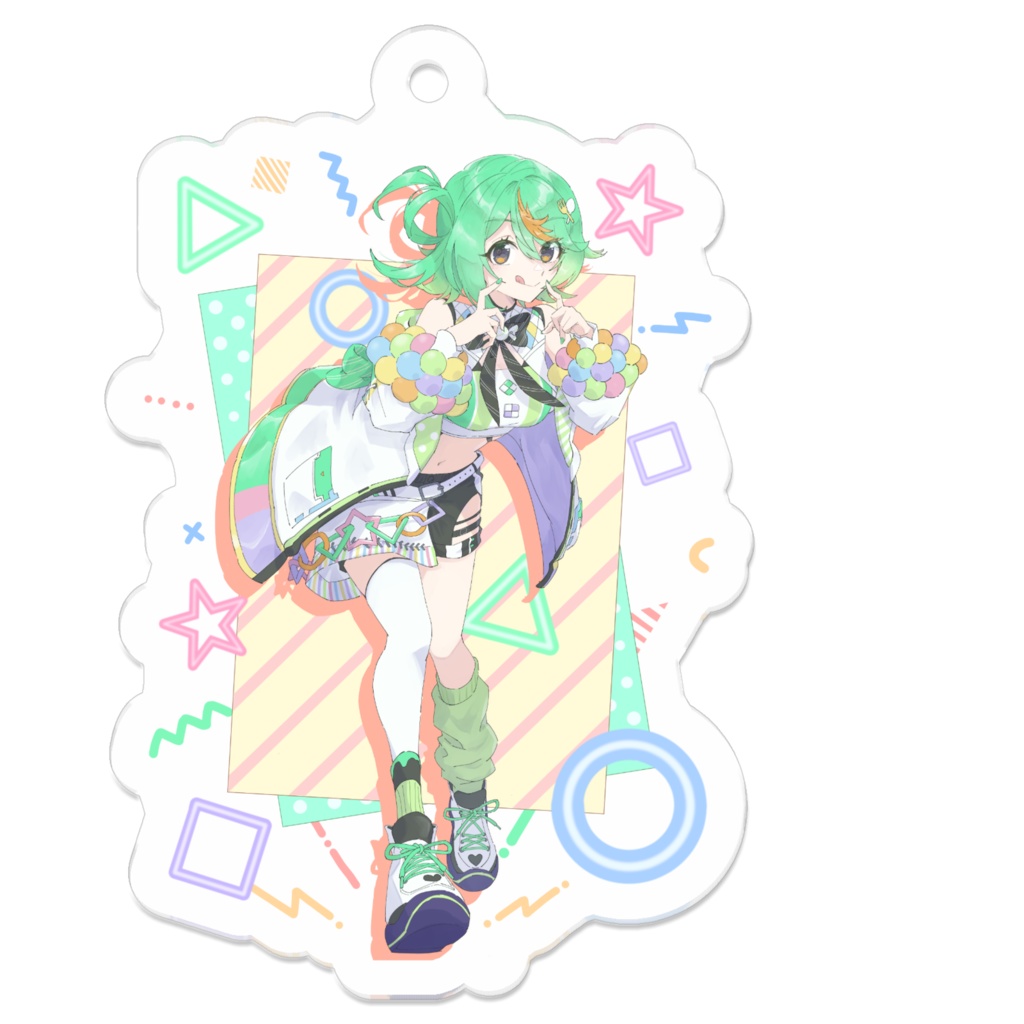 ぷわぷわぽぷら アクリルキーホルダー