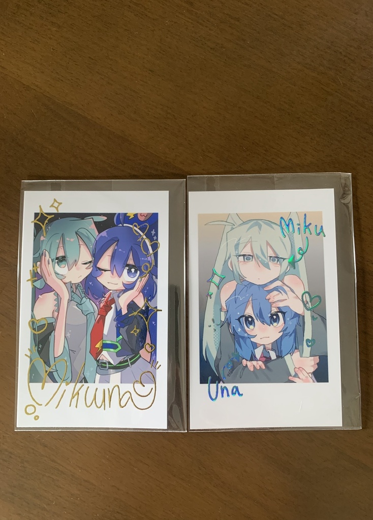 ミクウナチェキ風ポストカード2枚セット