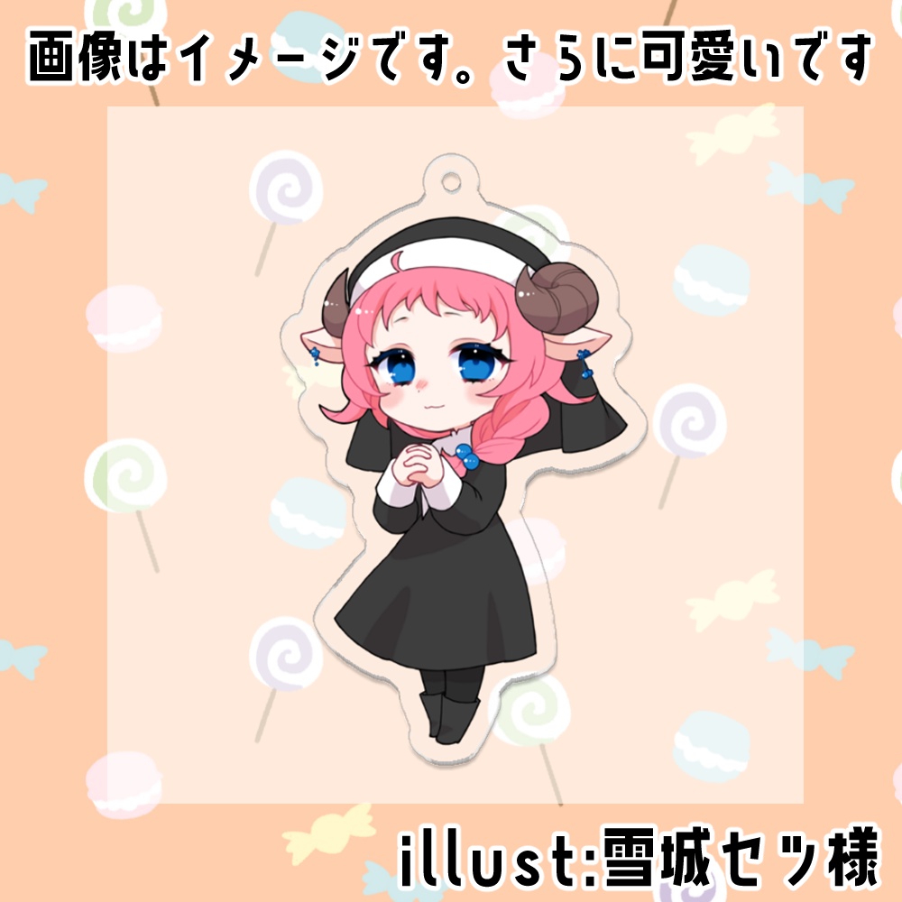 和花りのハロウィンアクリルキーホルダー