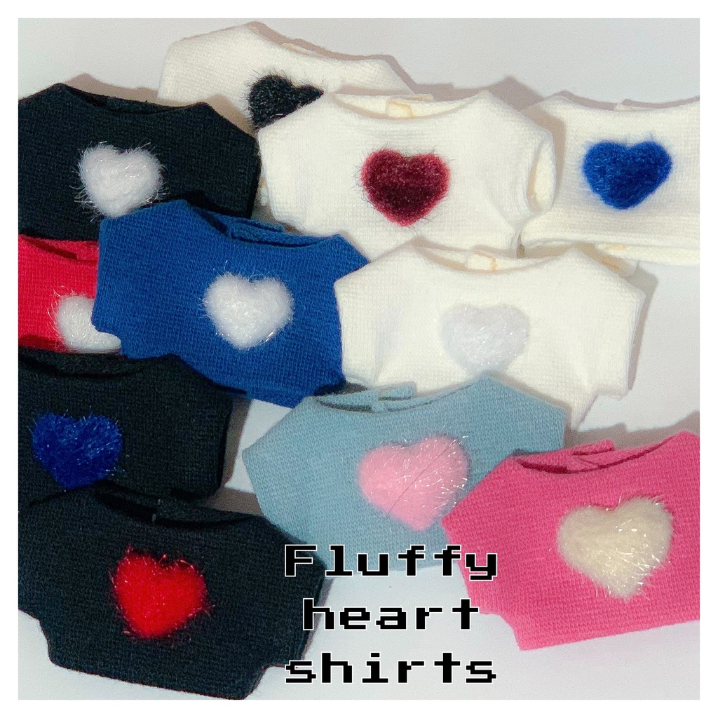 Fluffy heart shirts