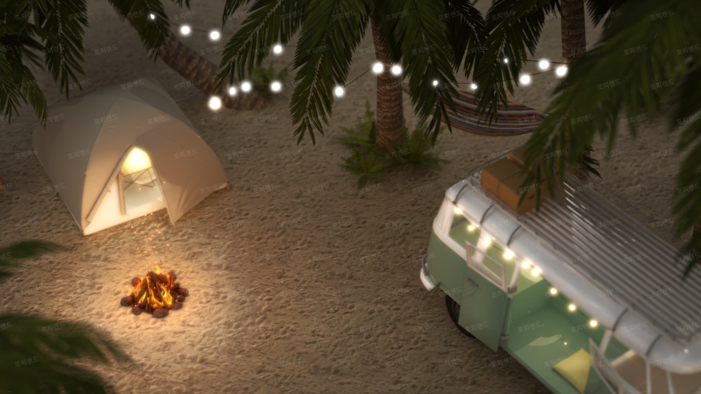 【3Dバーチャル背景】天の川と星空のキャンプ場|Night Camping / VTuber・配信背景