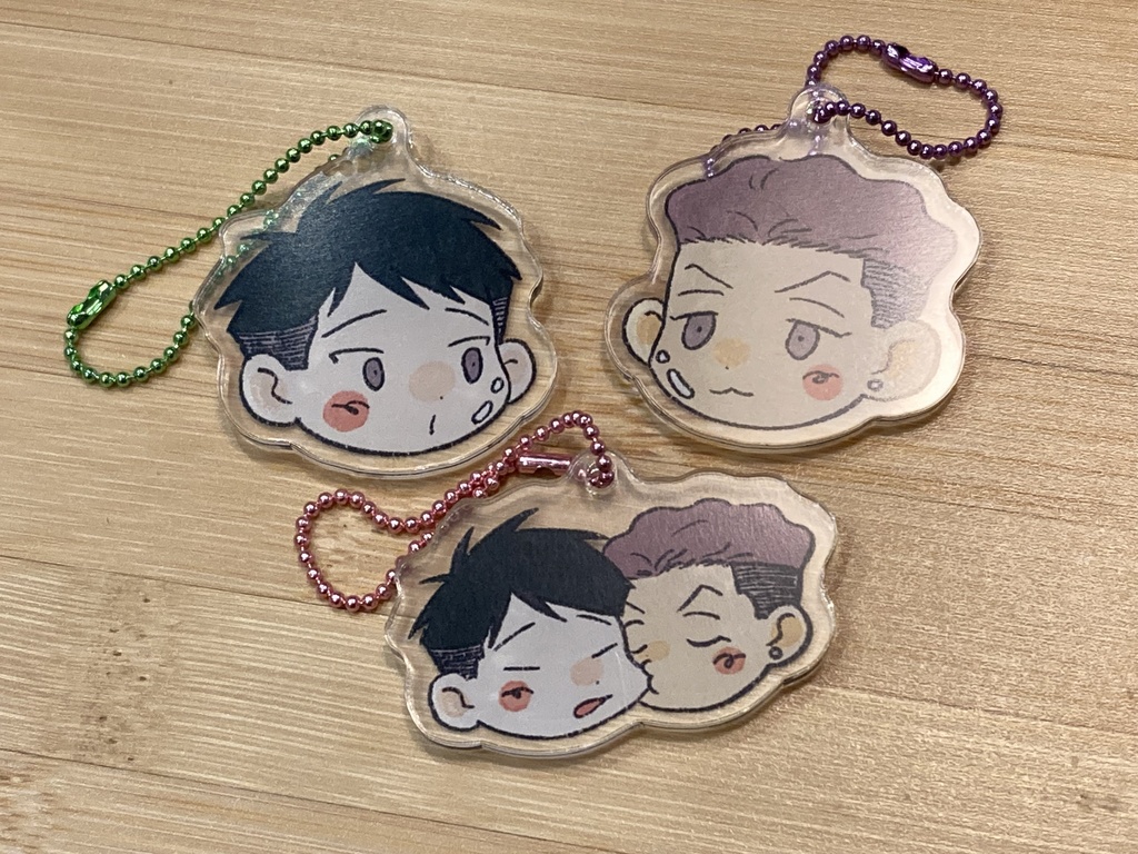 りょーちん、ヤス、ヤスリョのアクキーです