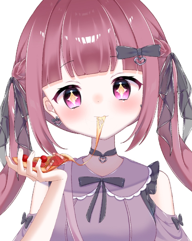 Vtuber素材-ピザ-高画質イラストデータ＋商用利用権