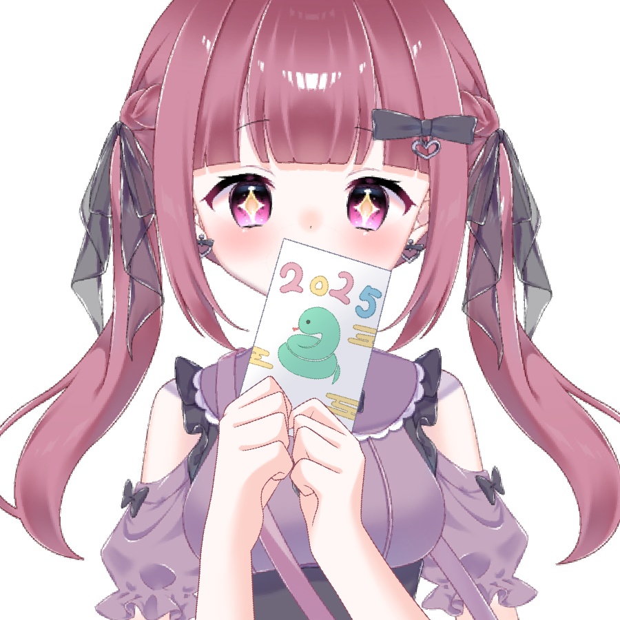 Vtuber素材-年賀状と手2025-イラストデータ＋商用利用権 