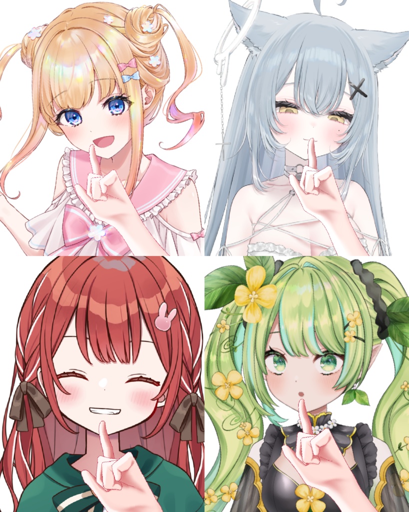 Vtuber素材-内緒の手-高画質イラストデータ＋商用利用権