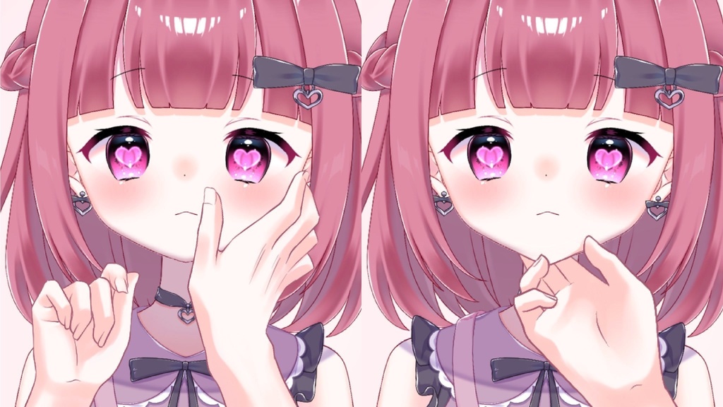 Vtuber素材-顔に添える手-商用利用権