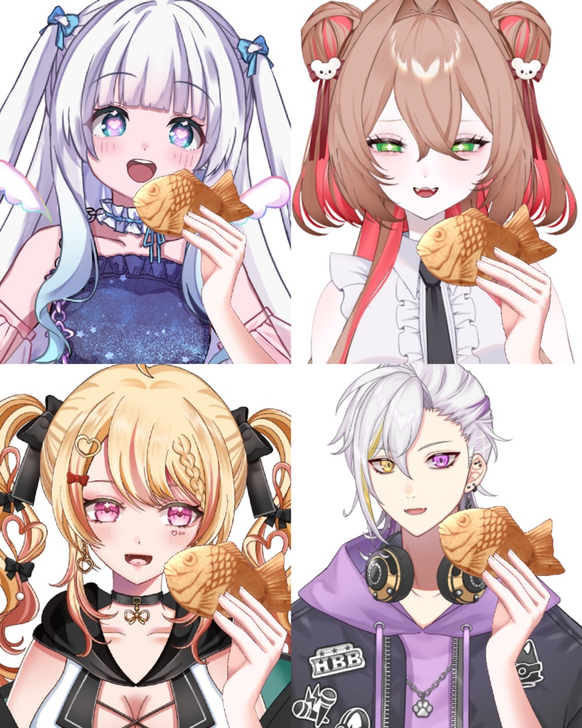 Vtuber素材-たい焼きを持つ手−高画質＋商用利用権