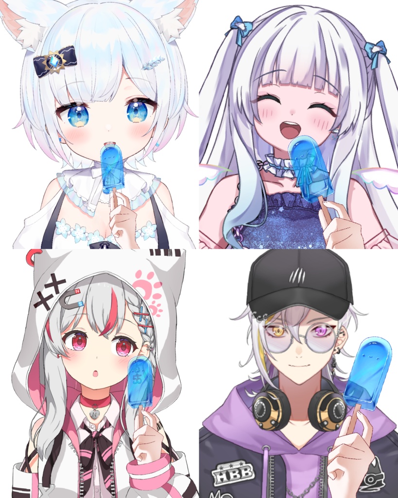 Vtuber素材-にこにこアイス−高画質データ＋商用利用権
