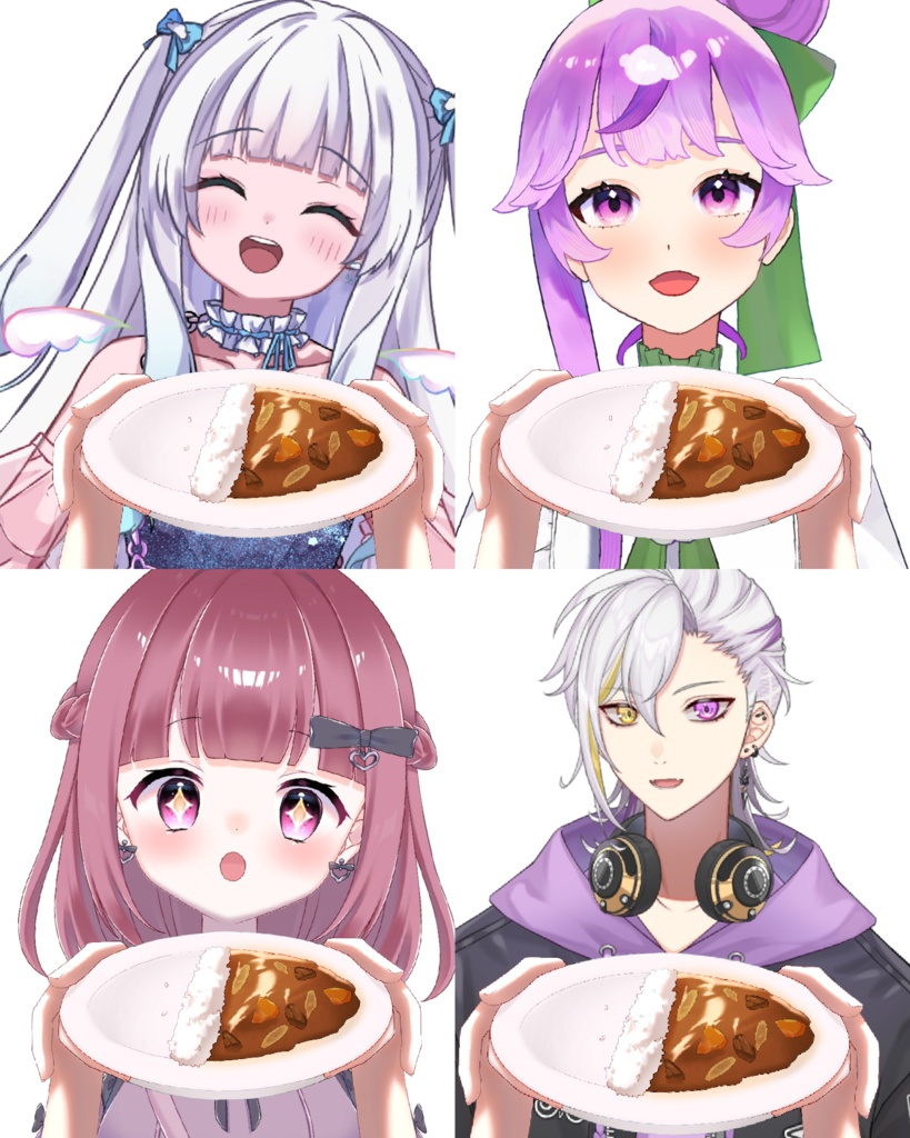 【100円】Vtuber素材-ウソみたいなカレー-高画質+商用利用権