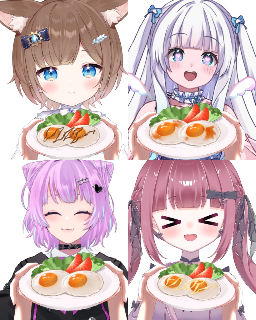 Vtuber素材-目玉焼き高画質+商用利用権