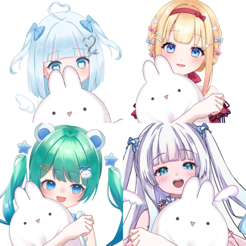 Vtuber素材-うさぎクッション−高画質+商用利用権