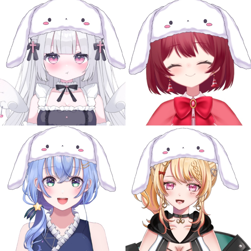 Vtuber素材-うさぎ被り物−イラストデータ＋商用利用権