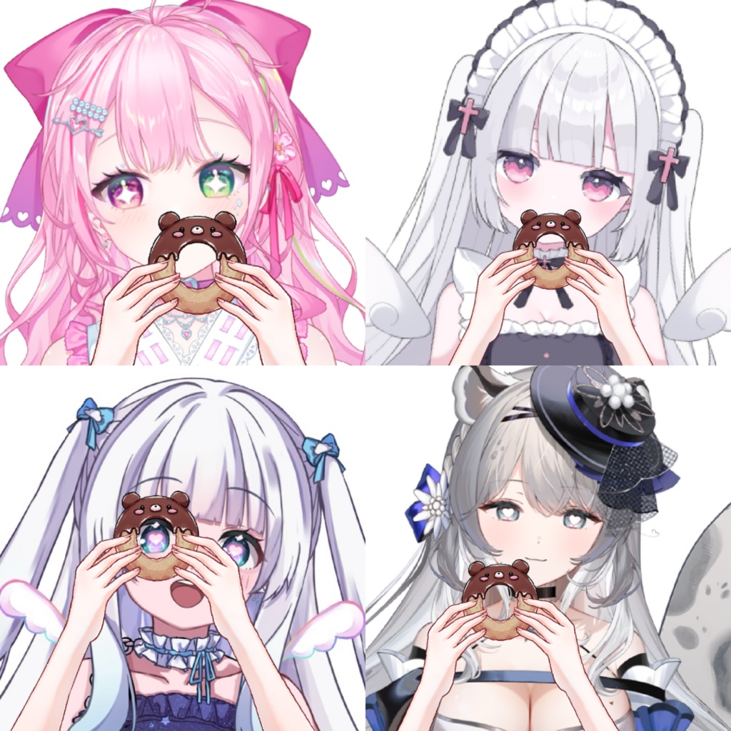 Vtuber素材-ドーナツ−イラストデータ＋商用利用権