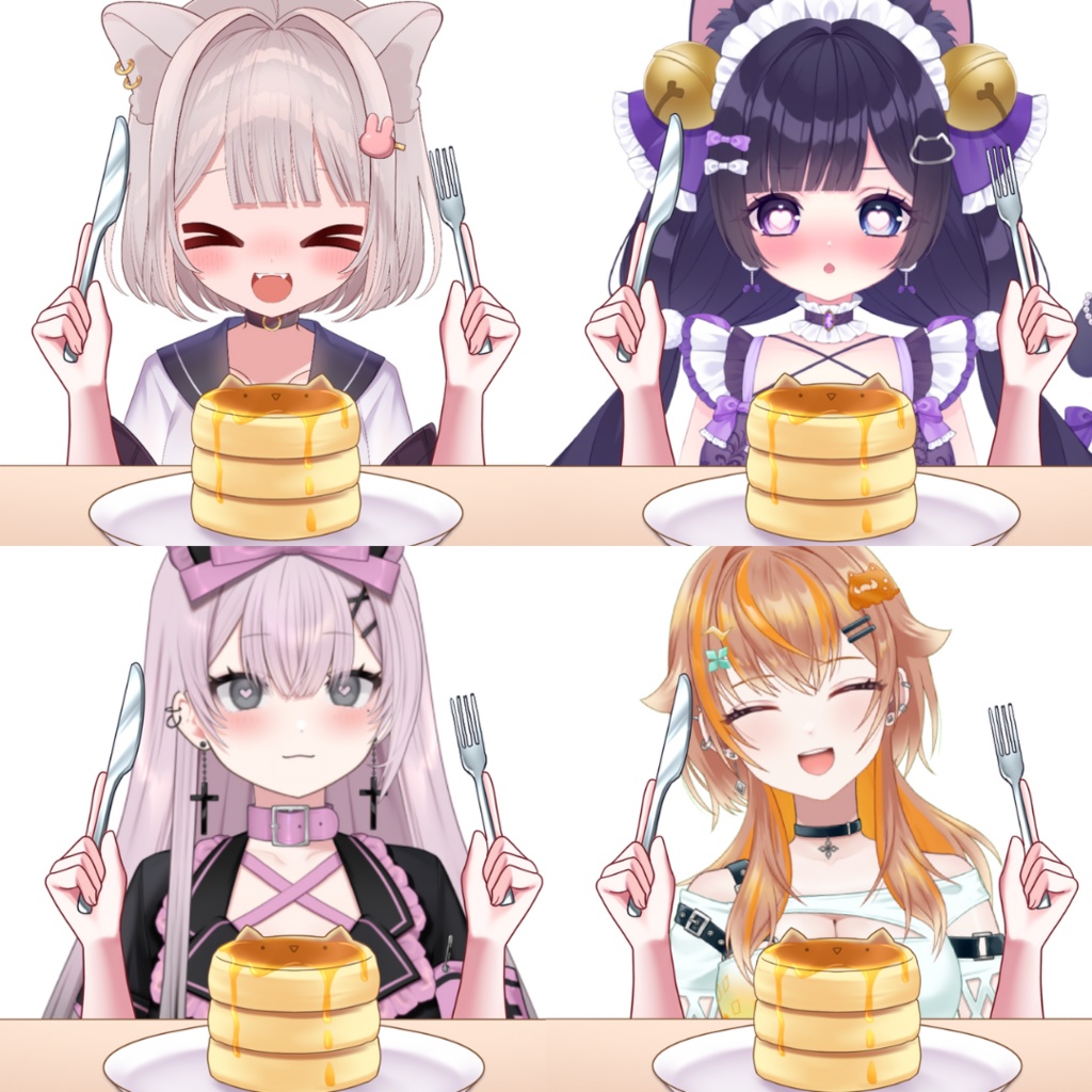 Vtuber素材-ねこパンケーキ−高画質＋商用利用権