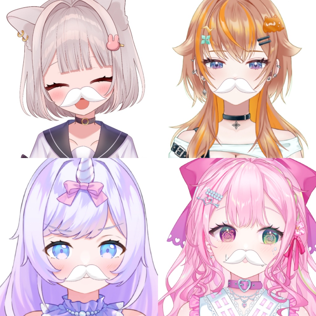 Vtuber素材-ひげ−高画質＋商用利用権