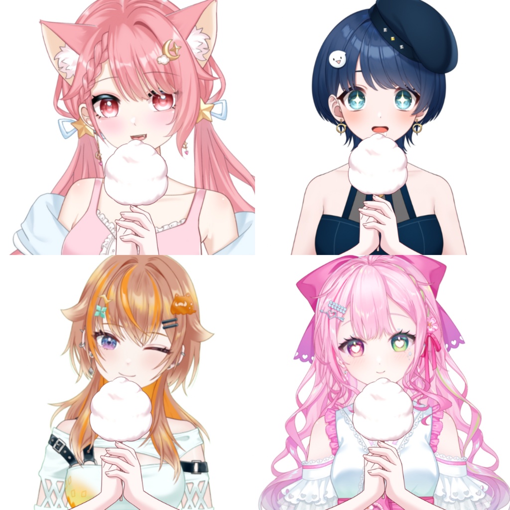 Vtuber素材-わたあめ−高画質+商用利用権