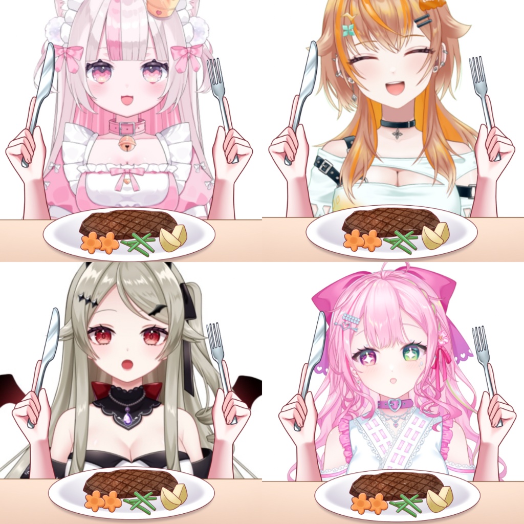 Vtuber素材-ステーキ−高画質＋商用利用権