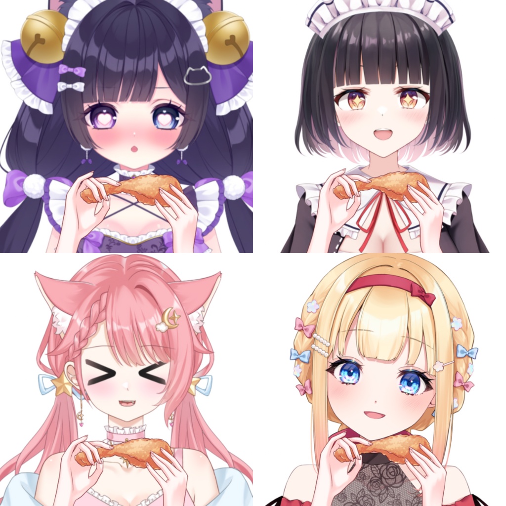 Vtuber素材-フライドチキン−イラストデータ＋商用利用権