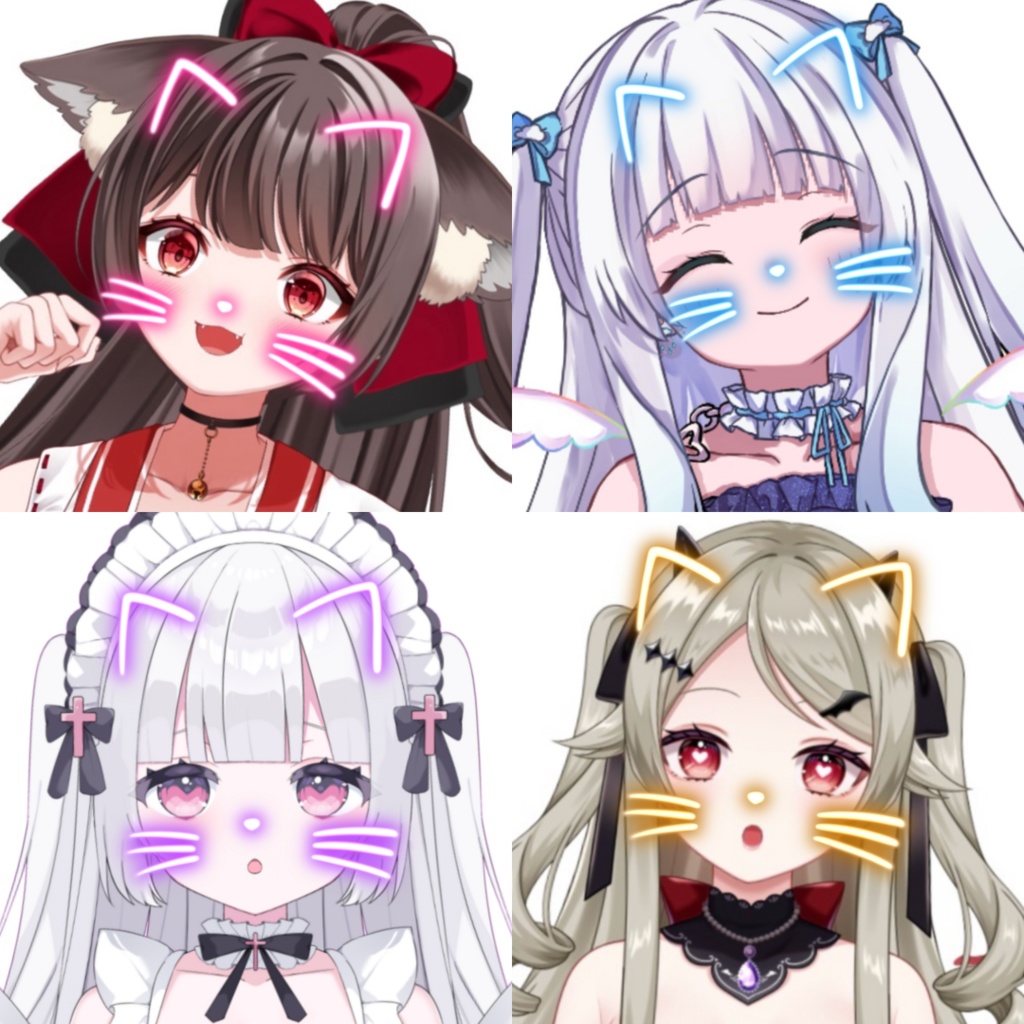 Vtuber素材-ねこの加工-高画質＋商用利用権