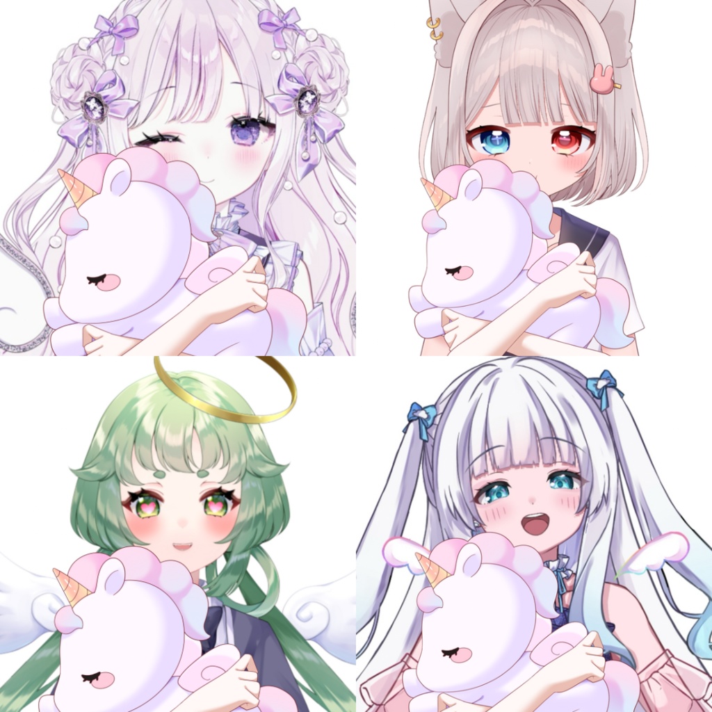 Vtuber素材-ユニコーンクッション−高画質＋商用利用権