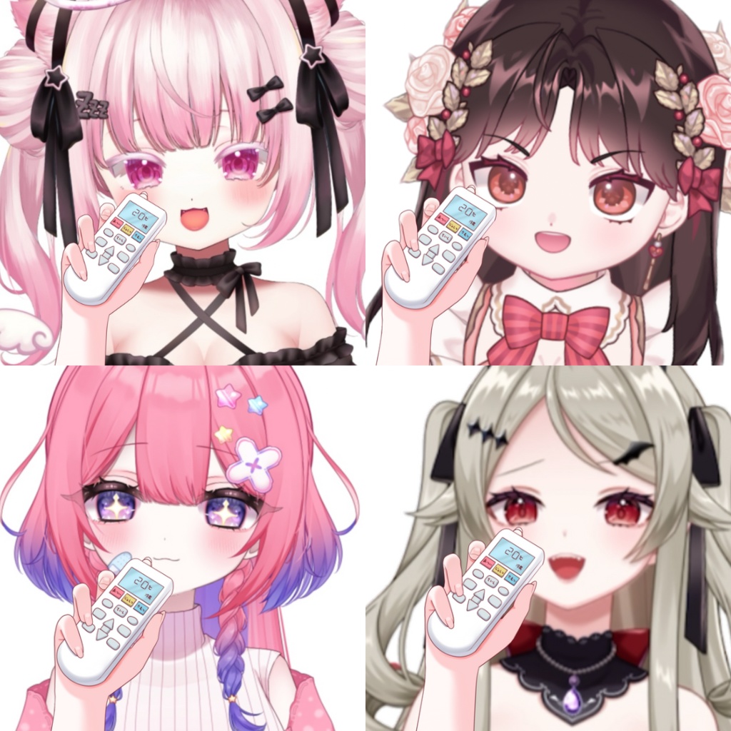 Vtuber素材-エアコンリモコン-高画質＋商用利用権