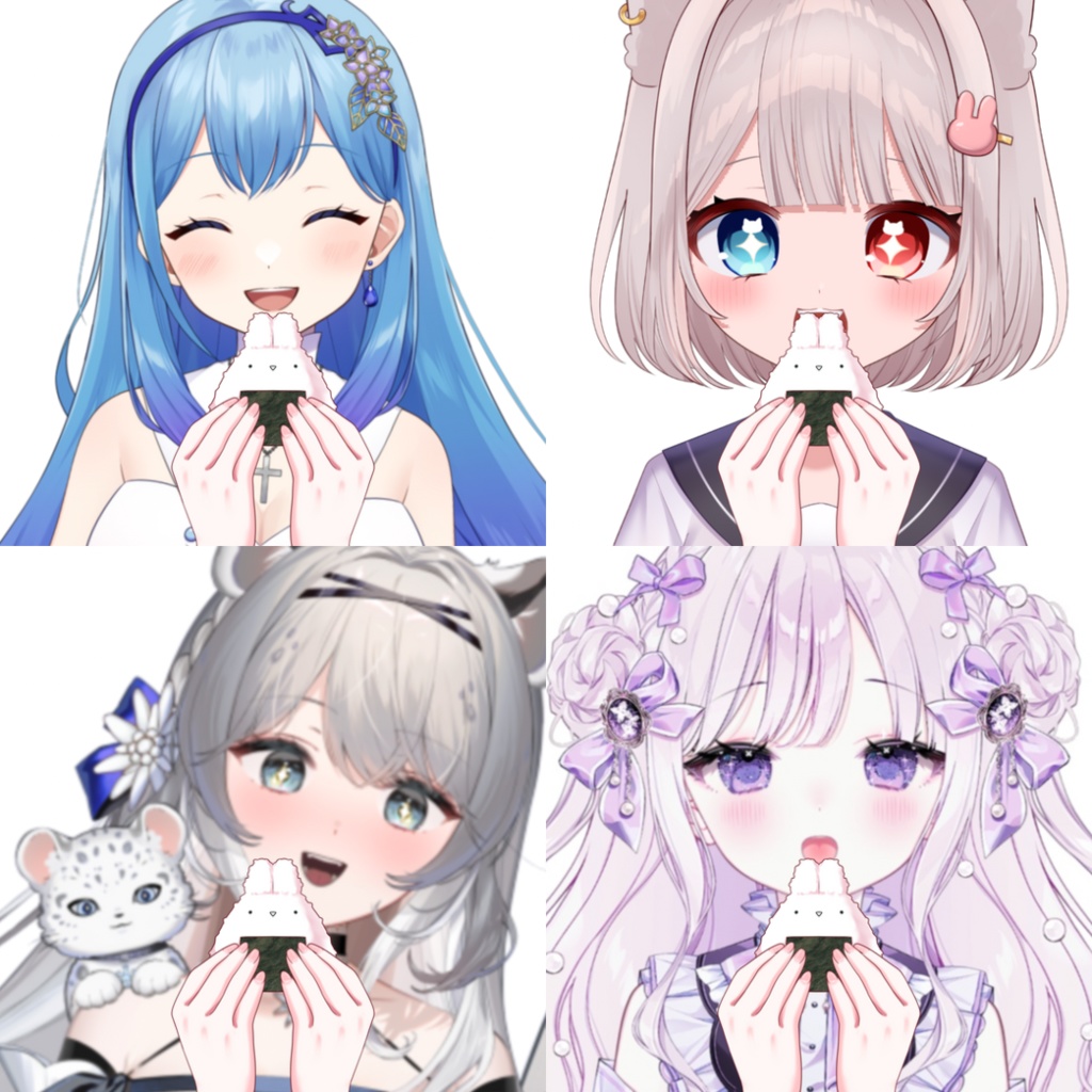 Vtuber素材-うさおにぎり-高画質